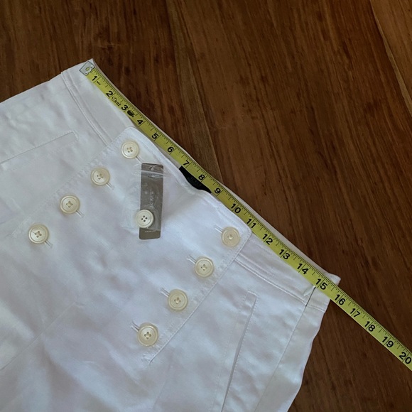 NWT J. Crew linen wideleg high rise crop sailor pant white size 10 - Picture 10 of 12